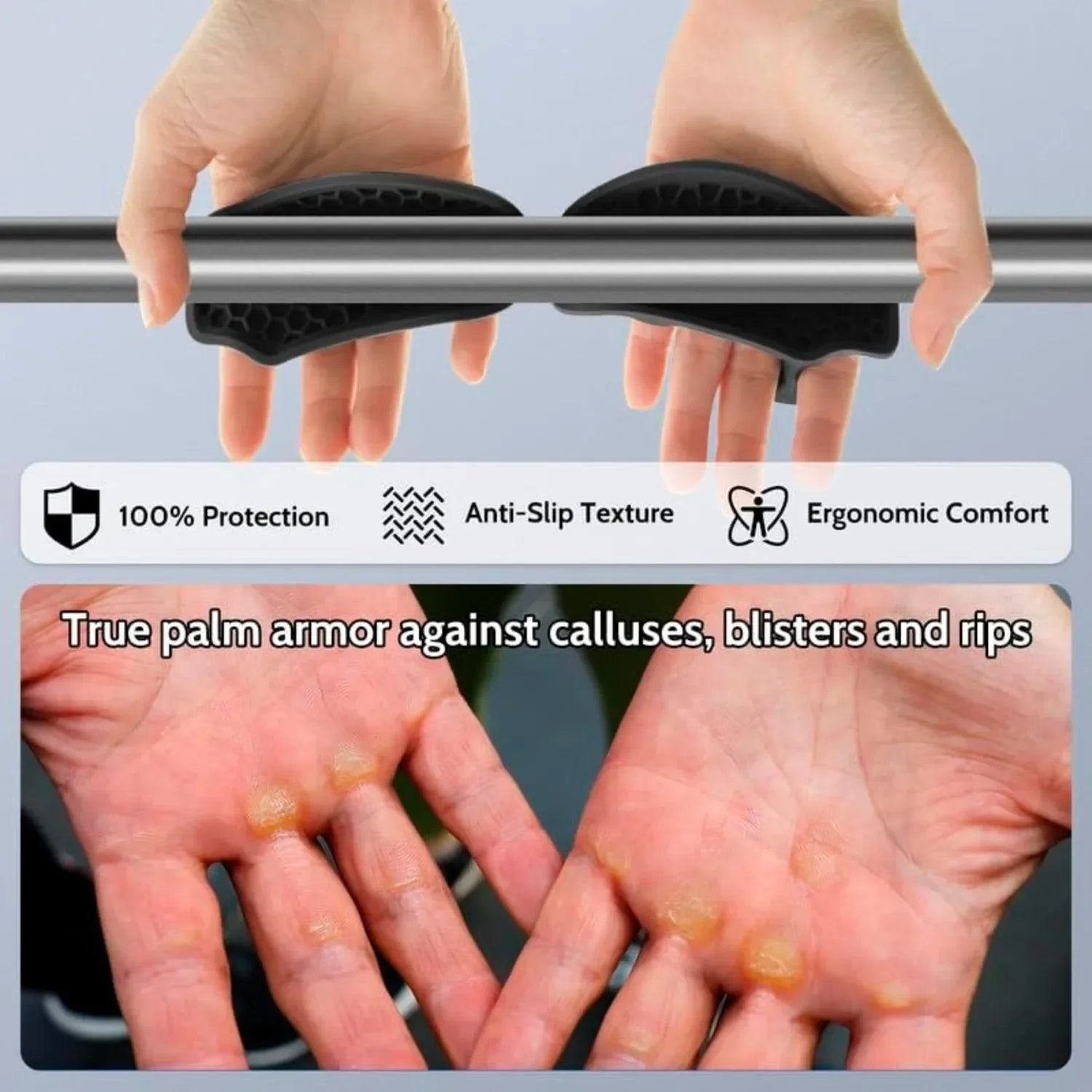 Grip Strengthener Honeycomb Silicone Weightlifting Anti-Slip Fitness Pull Up Finger Exerciser Hand for Gym TProtection Trainer